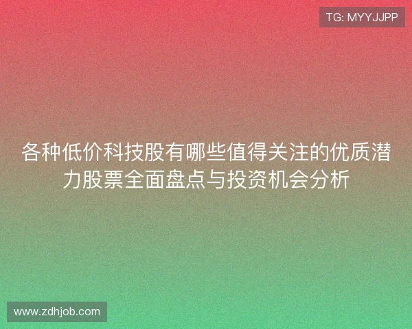 各种低价科技股有哪些值得关注的优质潜力股票全面盘点与投资机会分析